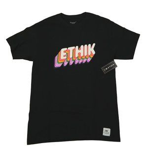 NWT ETHIK WORLDWIDE t-shirt black color/ short sleeve / medium size graphic tee